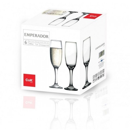 Cok Calice Flute Emperador 210 cc per Champagne 6 pz