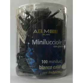 100 MINILUCI LED BIANCO CALDO 8 GIOCHI LUCE