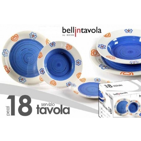 Servizio piatti Cuore-Margherita 18 pz