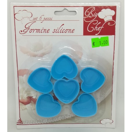 Formine in silicone con forme e colori assortiti Big Chef 6pz