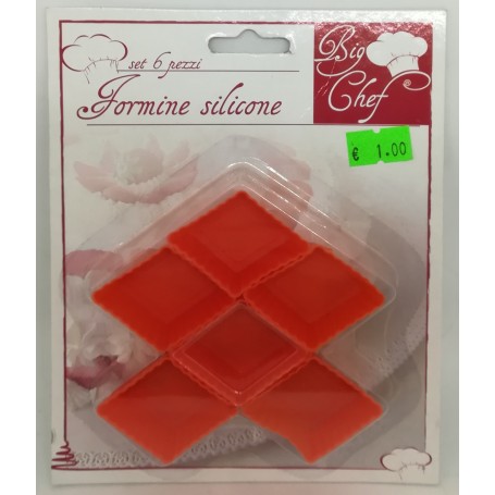 Formine in silicone con forme e colori assortiti Big Chef 6pz