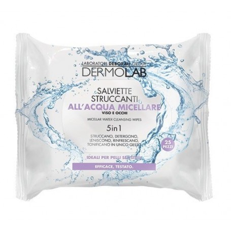 Salviette Struccanti all'Acqua Micellare Dermolab 25pz