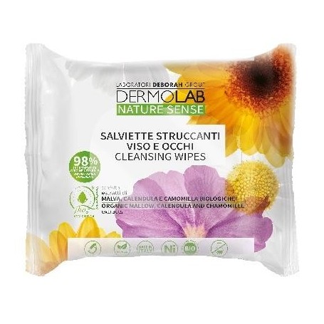 Salviette Struccanti viso e occhi Nature Sense Dermolab 25pz