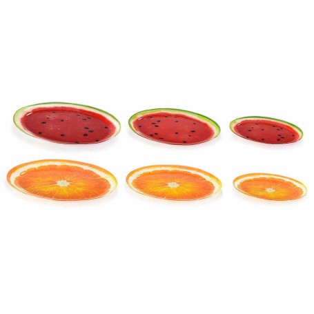 Set Vassoi in vetro Fruit 3pz