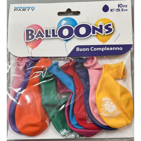Palloncino "B.compleanno" ass. 10pz