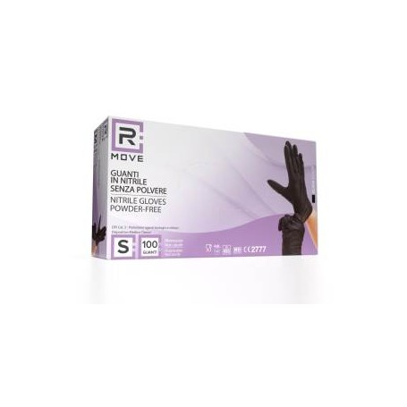 Rmove Guanti Nitrile Nero Tg S 100pz
