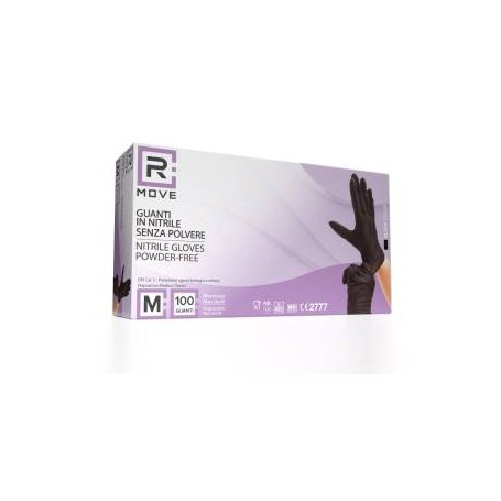 Rmove Guanti Nitrile Nero Tg M 100pz