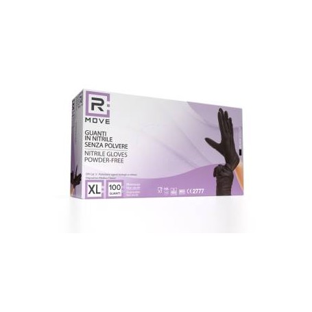 Rmove Guanti Nitrile Nero Tg XL 100pz