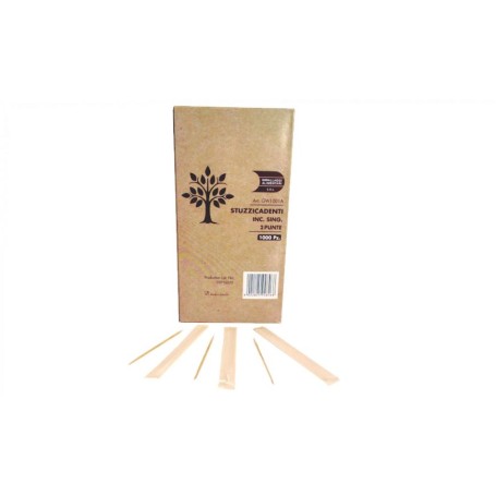 Stuzzicadenti inc. sing. 2punte 1000pz