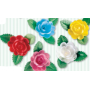 Rosa media in Cialda c/foglie da 50pz ass.ti