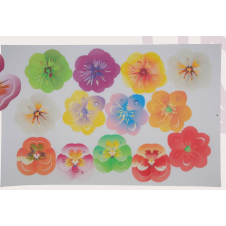 Flower su foglio in ostia 78pz