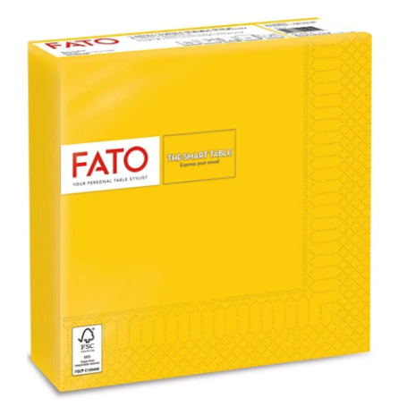 Fato Tovaglioli Gialli doppiovelo 38x38 40pz