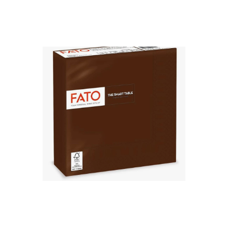 Fato Tovaglioli Marrone doppiovelo 38x38 40pz