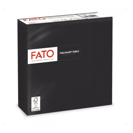 Fato Tovagliolo Nero 2V 38x38 40pz