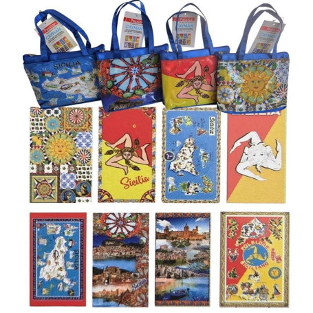 Sicilia telo mare+borsa microfibra 90*170